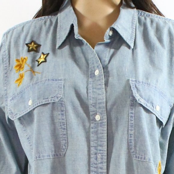 Ralph Lauren Women's Chambray Light Blue Denim Shirt Size S NWT - Picture 3 of 7